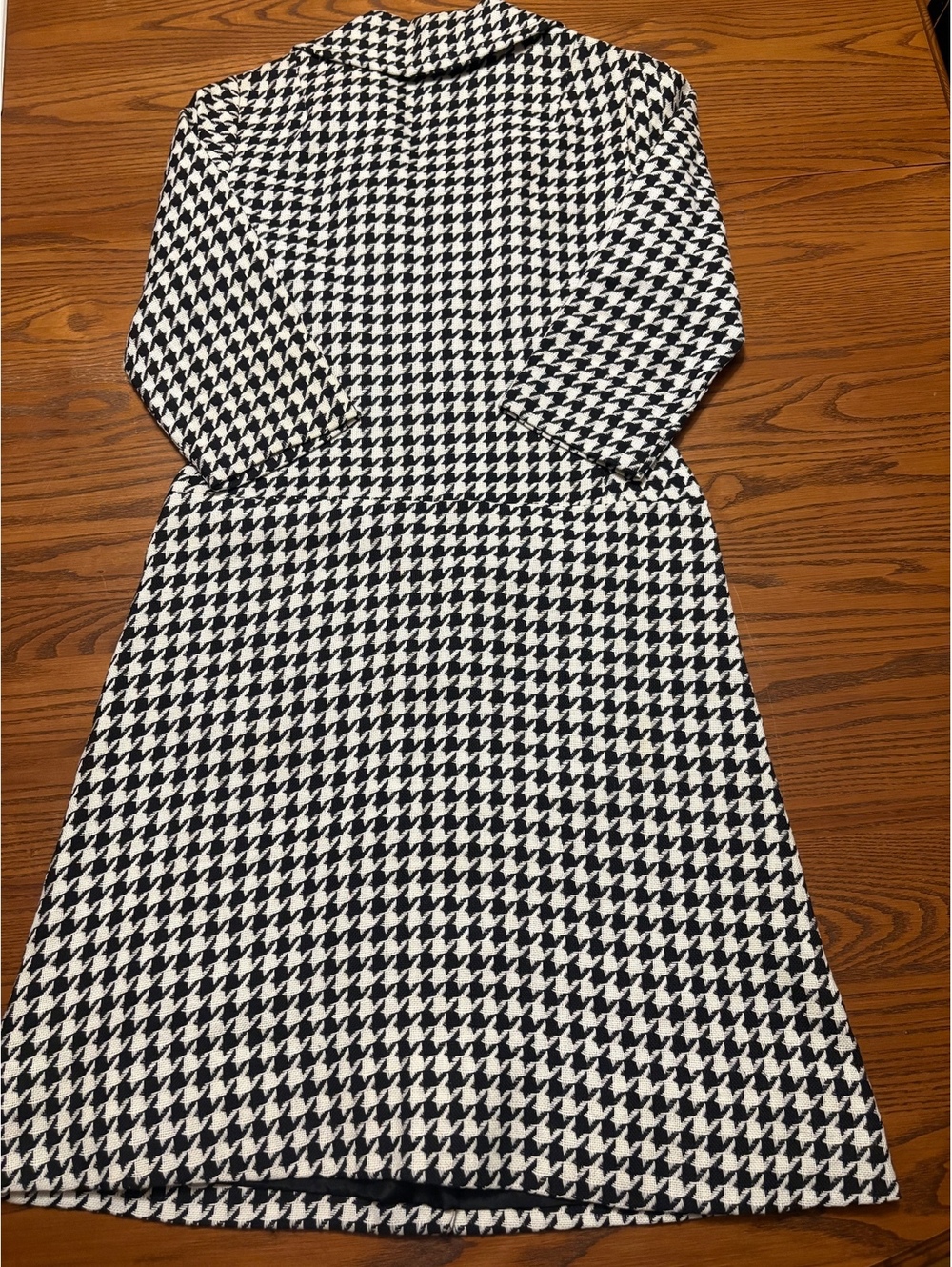 Vintage 1960s/70s Black & White Houndstooth Union-Made Mod Coat - Picture 7 of 10